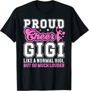 Proud Cheer Gigi Definition Gigi Of A Cheerleader Gigi T-Shirt - T-Shirt | Black