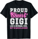 Proud Cheer Gigi Definition Gigi Of A Cheerleader Gigi T-Shirt - T-Shirt | Black