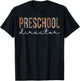 Preschool Director Leopard Appreciation For Work T-Shirt - T-Shirt | Black
