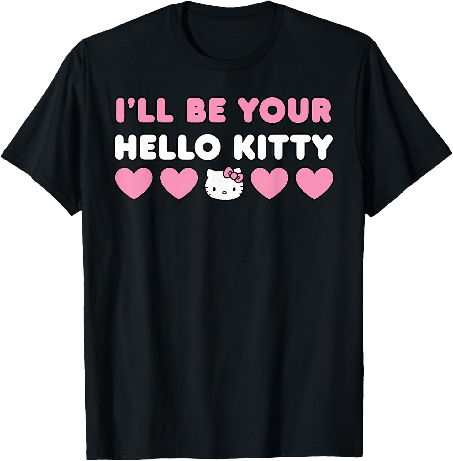 I'll Be Your Hello Kitty Couples Matching Valentines Day T-Shirt - T-Shirt | Black