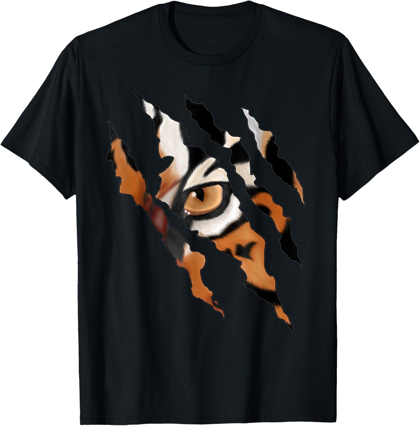 Fearless Tiger Cat Eye Claw Women Girls Kids T-Shirt - T-Shirt | Black