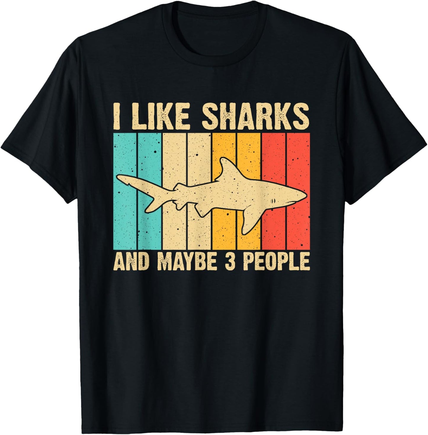 Funny Shark Design For Kids Men Women Animal Shark Stuff T-Shirt - T-Shirt | Black
