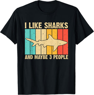 Funny Shark Design For Kids Men Women Animal Shark Stuff T-Shirt - T-Shirt | Black
