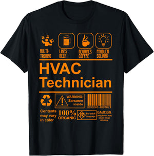 HVAC Technician | Cute Maintenance HVAC Gift T-Shirt - T-Shirt | Black
