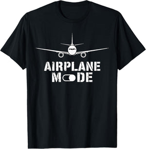 Airplane Mode Pilot Aircraft T-Shirt - T-Shirt | Black