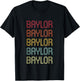 Baylor Retro Wordmark Pattern Vintage Personalized 70s T-Shirt - T-Shirt | Black