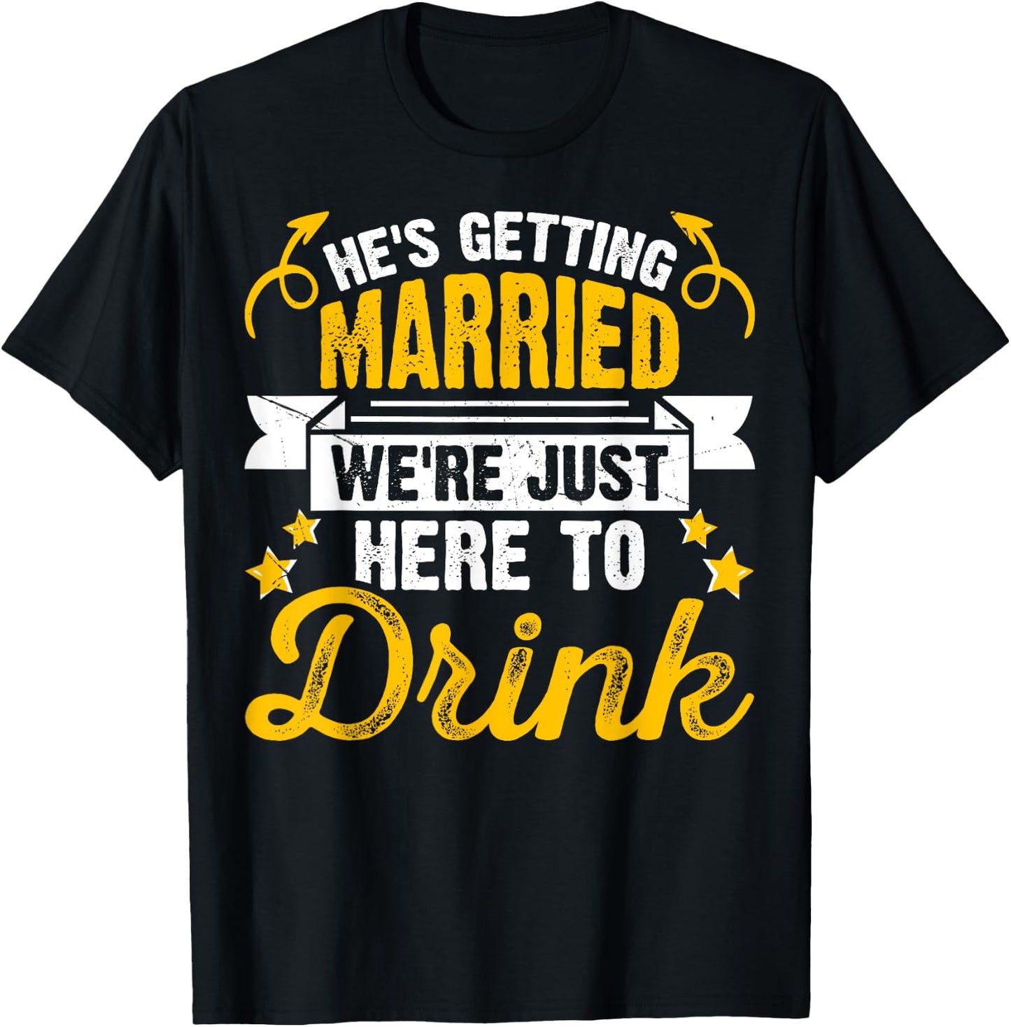 Funny Bride Groom Wedding Bachelor Bachelorette Party T-Shirt - T-Shirt | Black