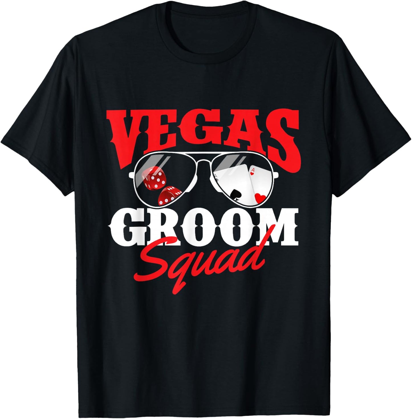 Vegas Groom Squad - Bachelor Party Groomsmen Stag Party T-Shirt - T-Shirt | Black