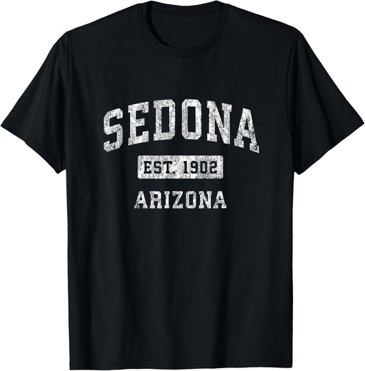 Sedona Arizona AZ Vintage Established Sports Design T-Shirt - T-Shirt | Black