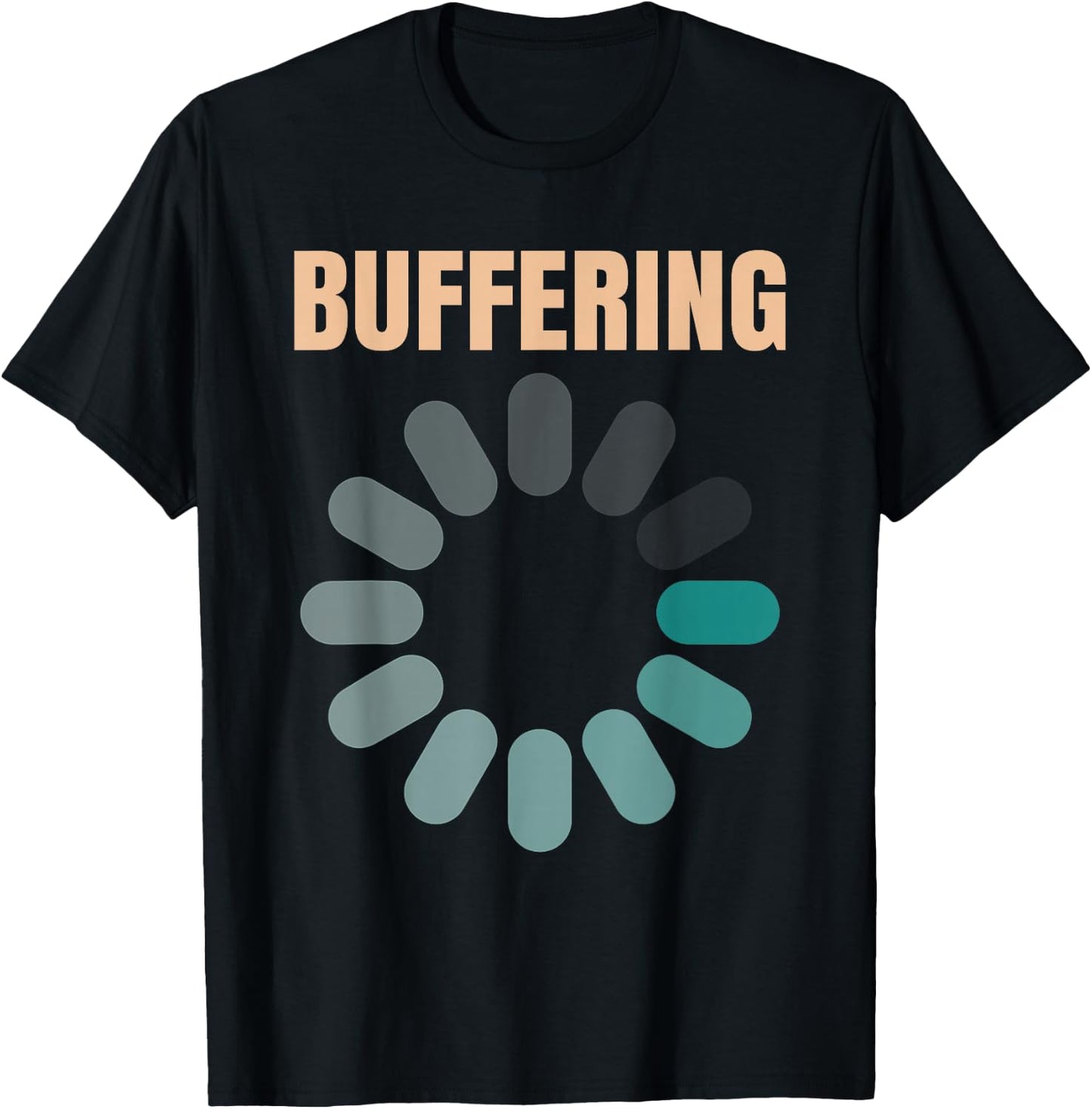 Buffering - Funny spinning computer loading & processing T-Shirt - T-Shirt | Black
