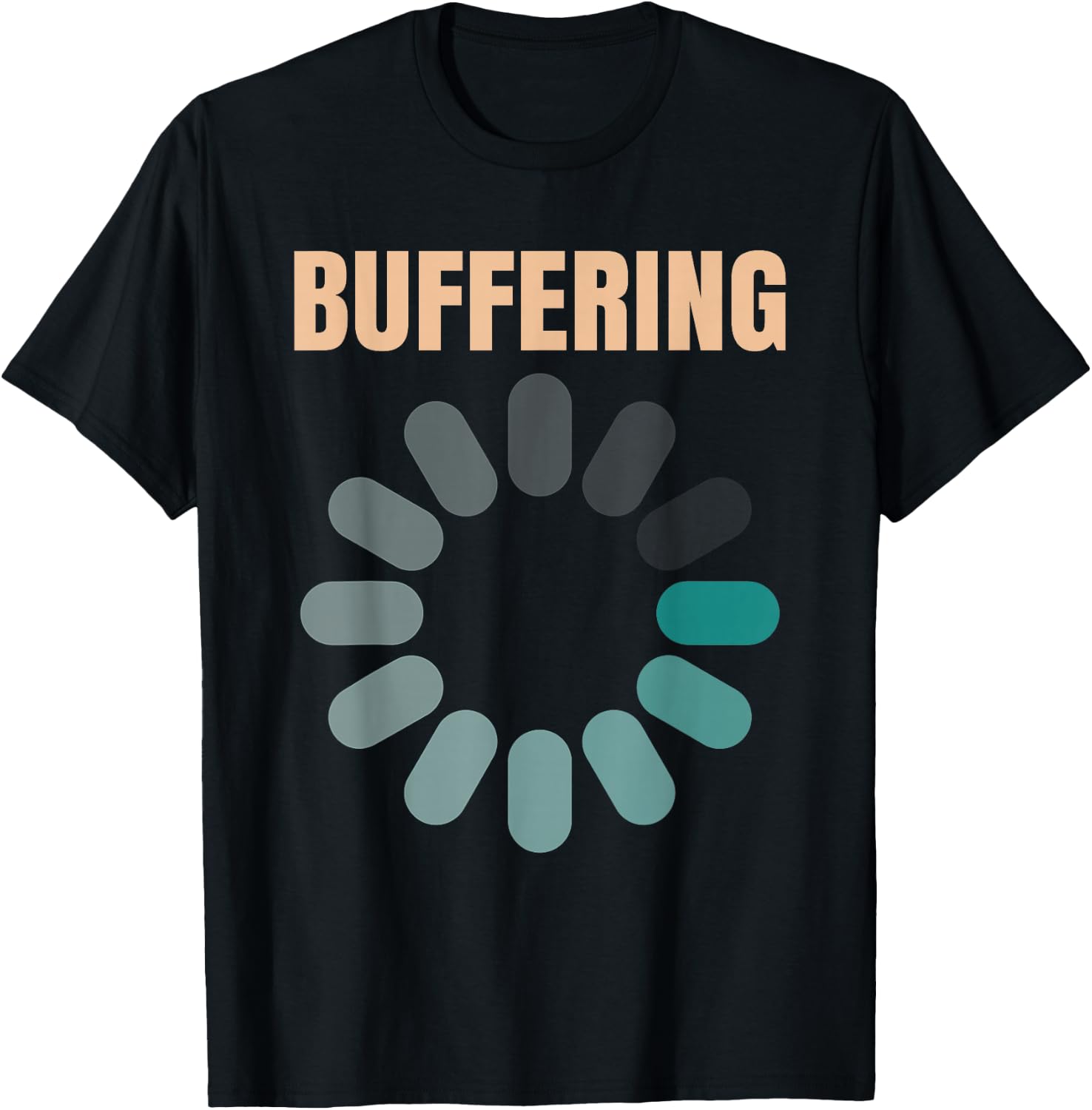 Buffering - Funny spinning computer loading & processing T-Shirt - T-Shirt | Black