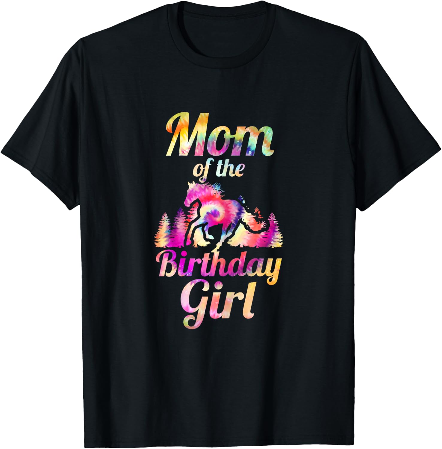 Mum of the Birthday Girl Horse T-Shirt - T-Shirt | Black