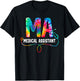 Tie Dye MA Medical Assistant Nurse Stethoscope MA T-Shirt - T-Shirt | Black