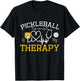 Pickleball is My Therapy -Adults Black , Small, Short Sleeve, , Classic Fit T-Shirt - T-Shirt | Black