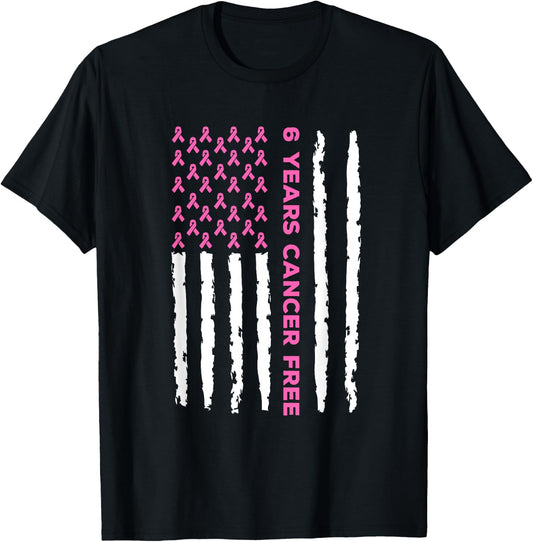6 Years Breast Cancer Free Survivor T-Shirt - T-Shirt | Black