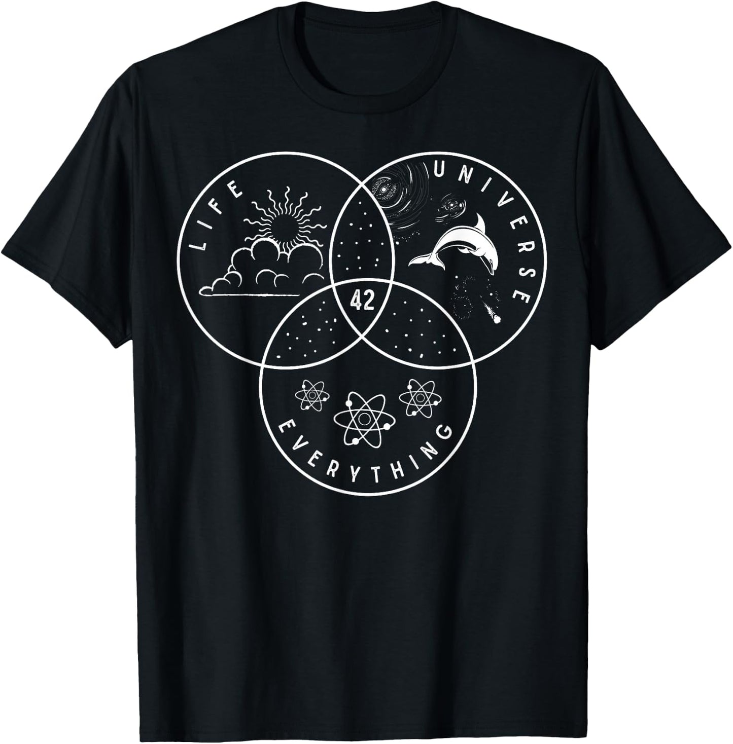 Life Universe Everything 42 Answer To Life T-Shirt - T-Shirt | Black