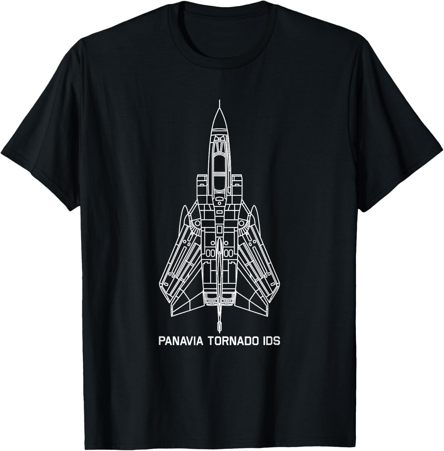 Panavia Tornado Classic Fighter Jet Plane Blueprint T-Shirt - T-Shirt | Black