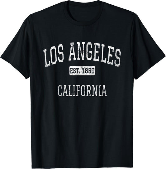 Los Angeles California CA Vintage T-Shirt - T-Shirt | Black