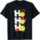 Christmas Funny Ho Ho Ho tennis Santa Lover T-Shirt - T-Shirt | Black