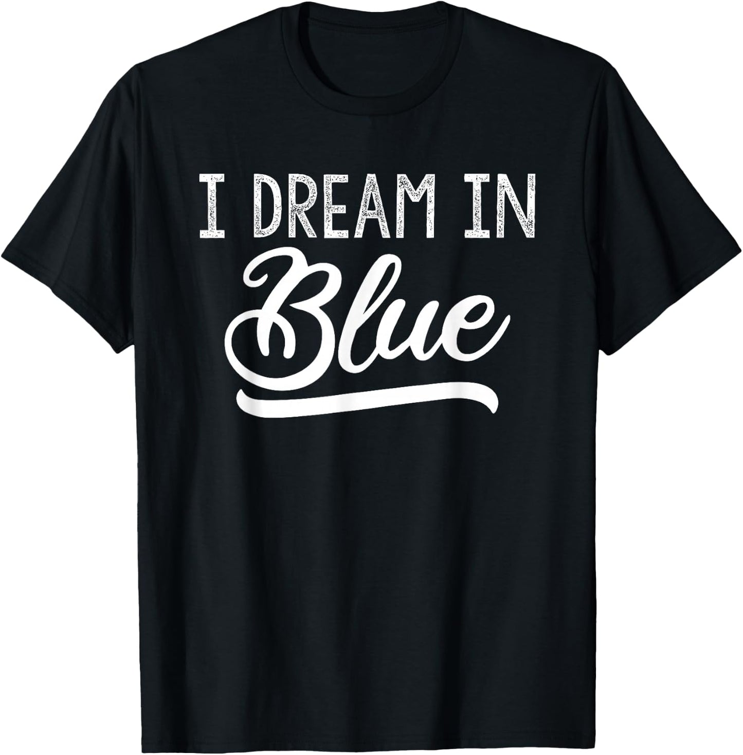 Winners Wear Blue Team Spirit Game Competition Color Sports T-Shirt - T-Shirt | Black