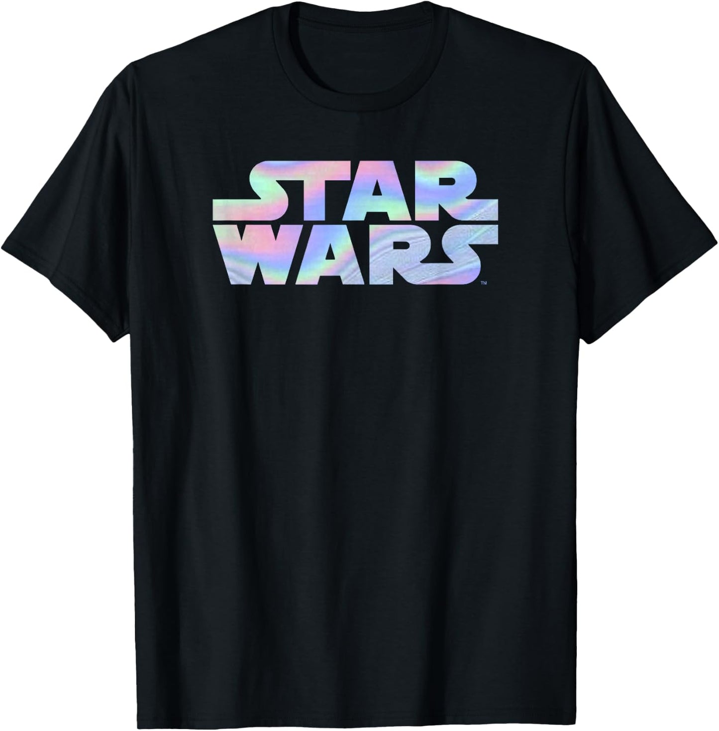 Star Wars Holographic Text Logo T-Shirt - T-Shirt | Black