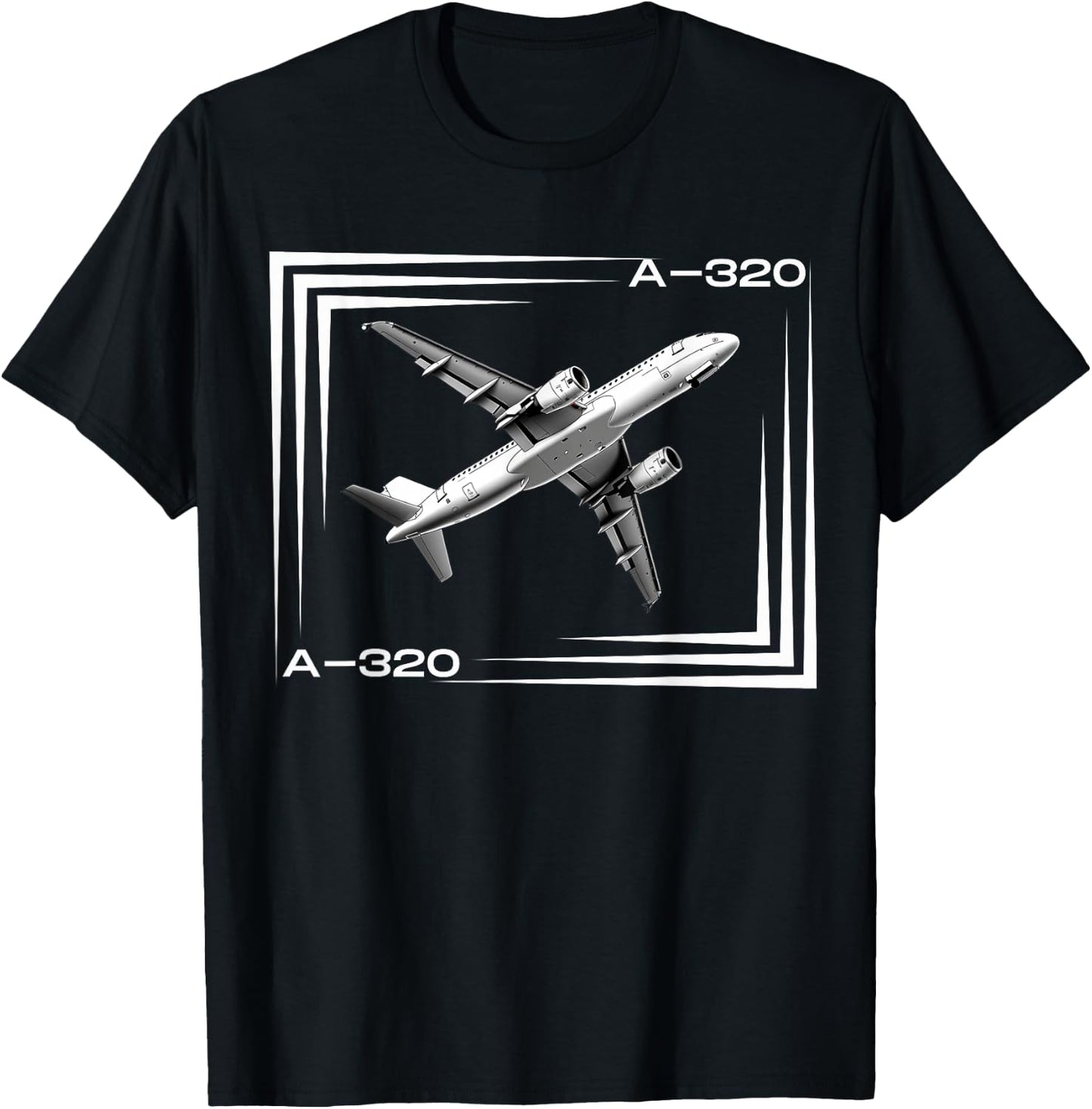 Airbus320 Airplane ! Aviation A320 Jet T-Shirt - T-Shirt | Black