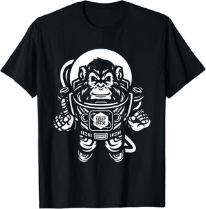 Ape Astronaut in Space - 10th Planet Austin Jiu Jitsu Shirt T-Shirt - T-Shirt | Black