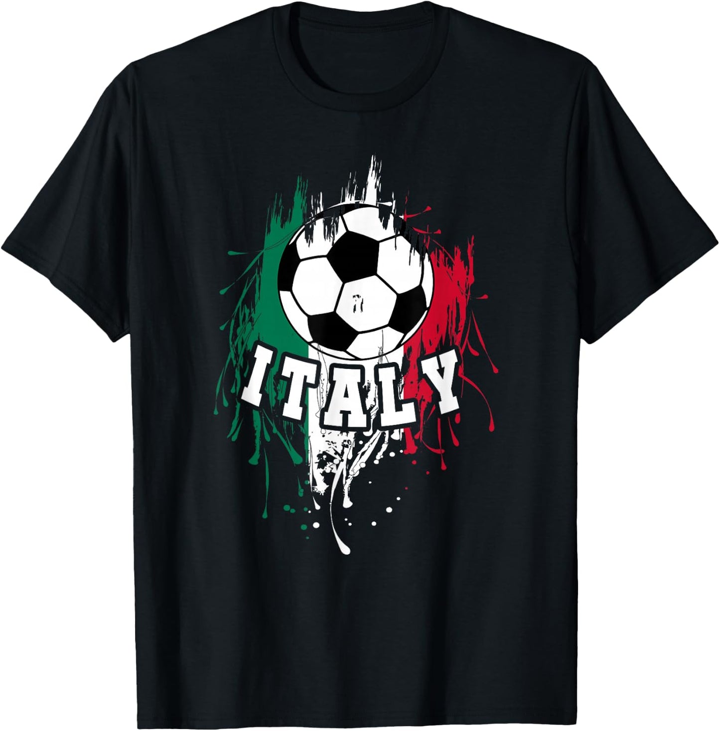 Italy Soccer Italian Football Italy Futbol T-Shirt - T-Shirt | Black