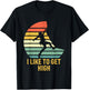 Rock Climbing Vintage I Like To Get High Funny Climbers T-Shirt - T-Shirt | Black