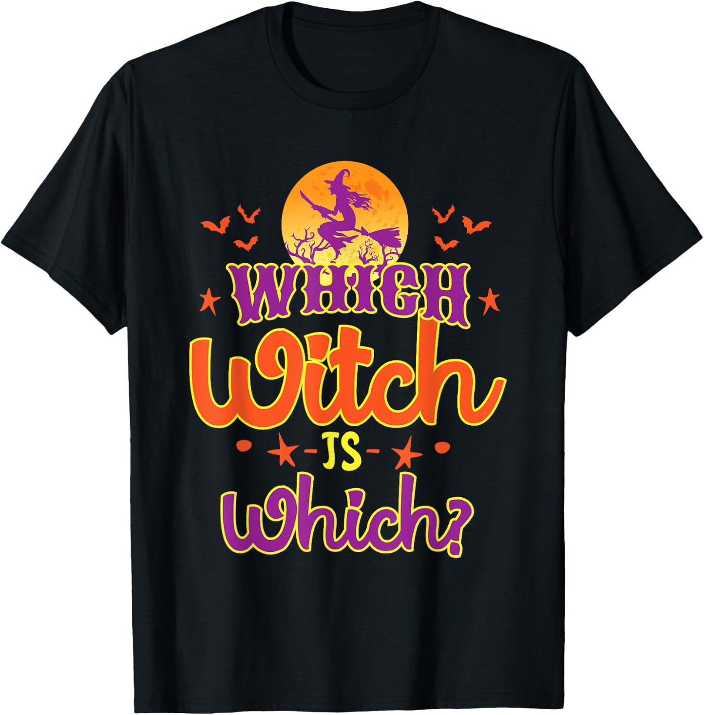Which Witch is Which Halloween English Teacher T-Shirt - T-Shirt | Black