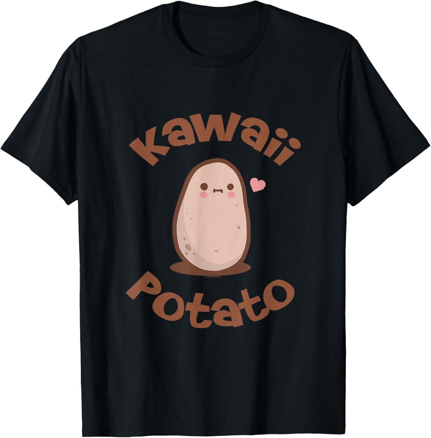 Kawaii Potato Anime T-Shirt - T-Shirt | Black
