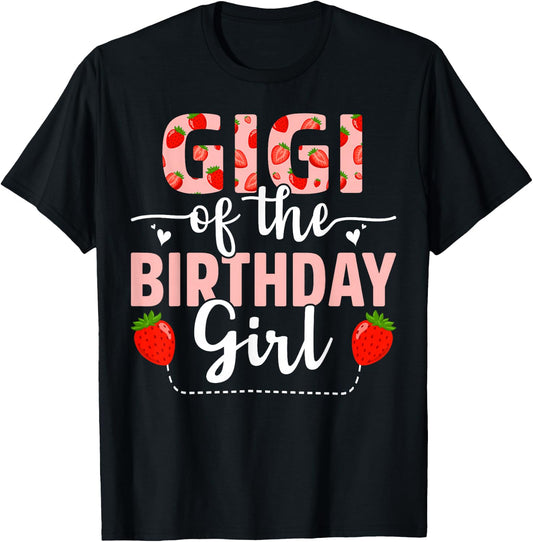 Strawberry Gigi of The Birthday Girl Sweet Strawberry T-Shirt - T-Shirt | Black