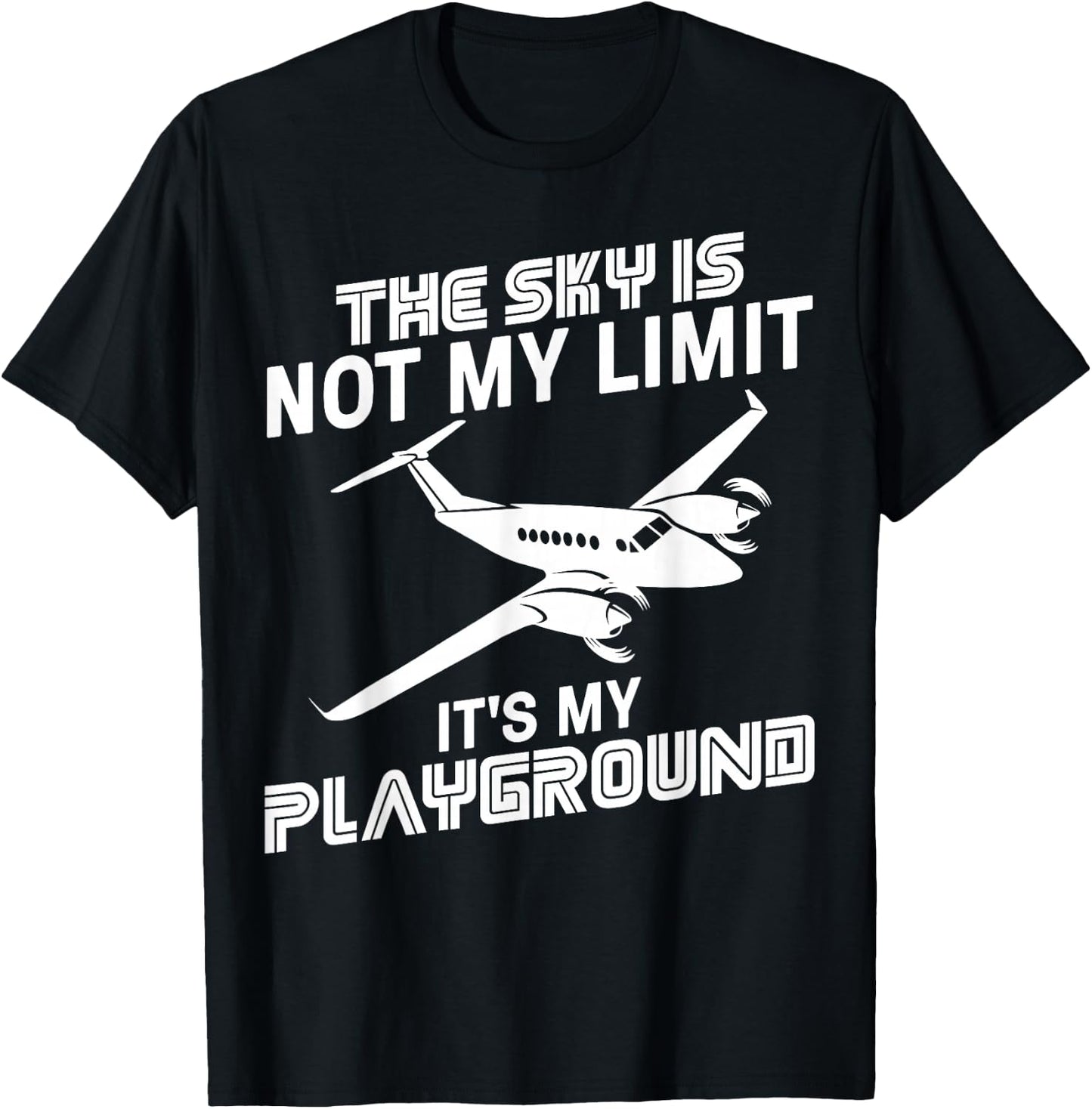 Funny Airplane Pilot Art Women Aeroplane Aircraft T-Shirt - T-Shirt | Black
