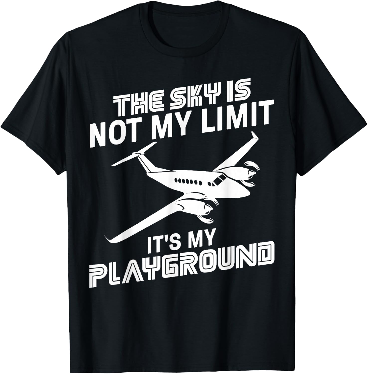 Funny Airplane Pilot Art Women Aeroplane Aircraft T-Shirt - T-Shirt | Black