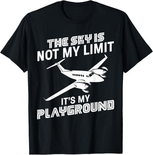 Funny Airplane Pilot Art Women Aeroplane Aircraft T-Shirt - T-Shirt | Black