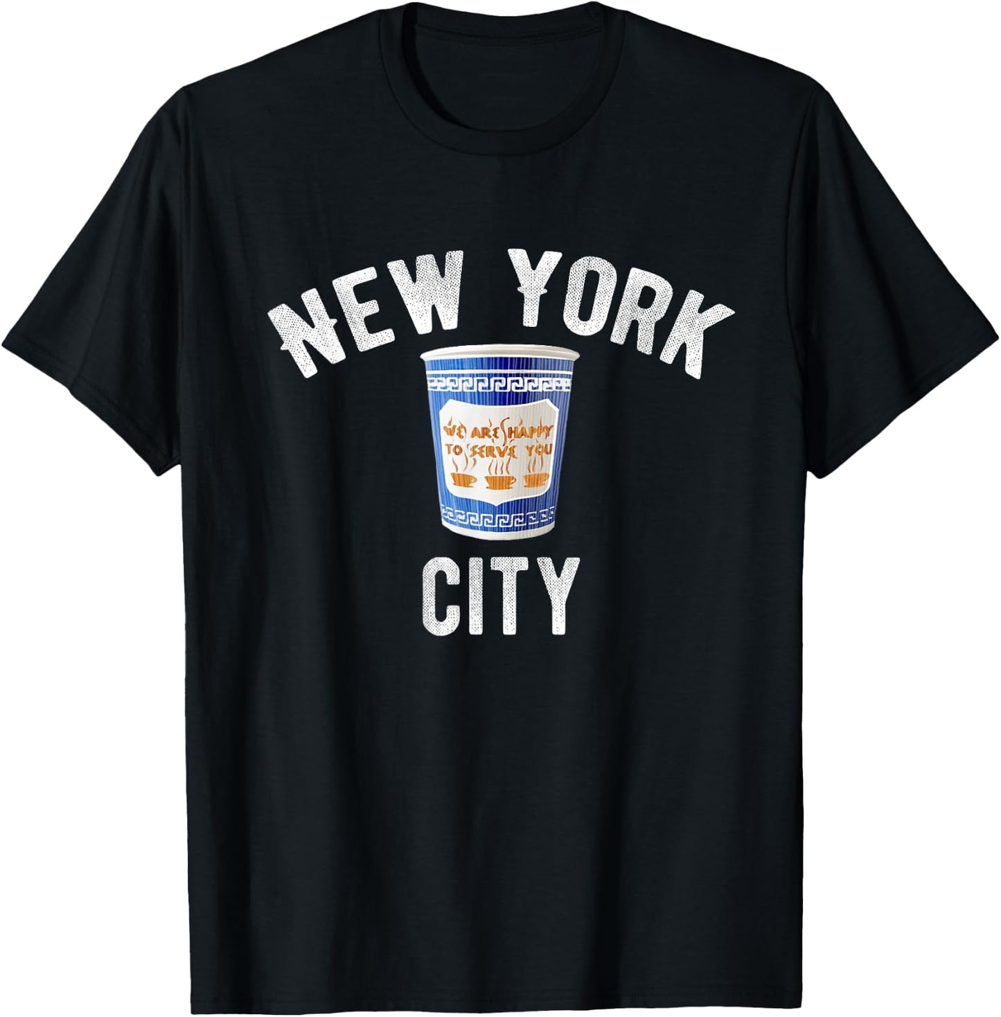 Greek Coffee Cup NYC New York design T-Shirt - T-Shirt | Black