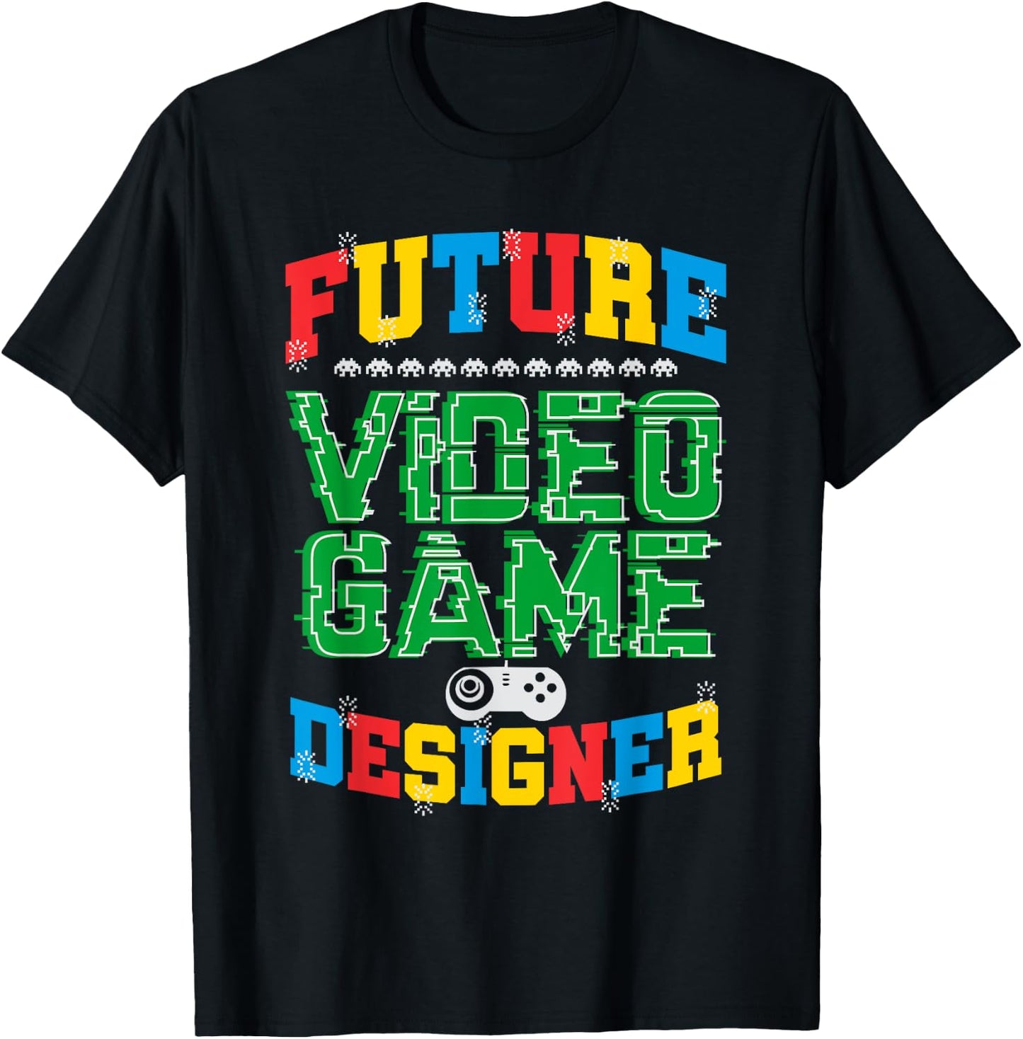 Future Video Game Designer T Shirt Boys Girls Kids T-Shirt - T-Shirt | Black