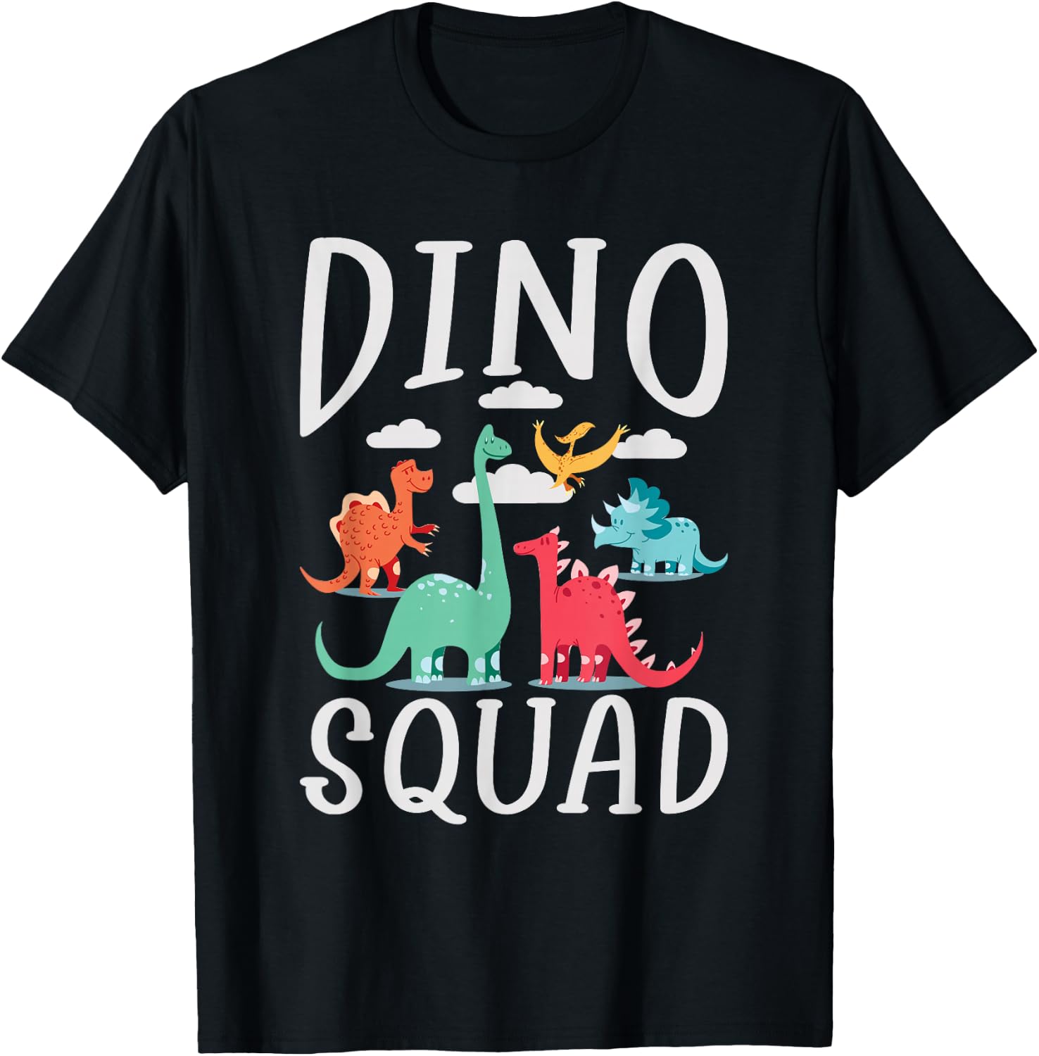 Dino Squad Fossils Dinsosaur T-Shirt - T-Shirt | Black