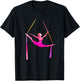 Aerial Silk Dancer Air Yoga Silhouette Aerialist T-Shirt - T-Shirt | Black