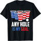 Any Hole is my Goal Beerpong American Flag T-Shirt - T-Shirt | Black