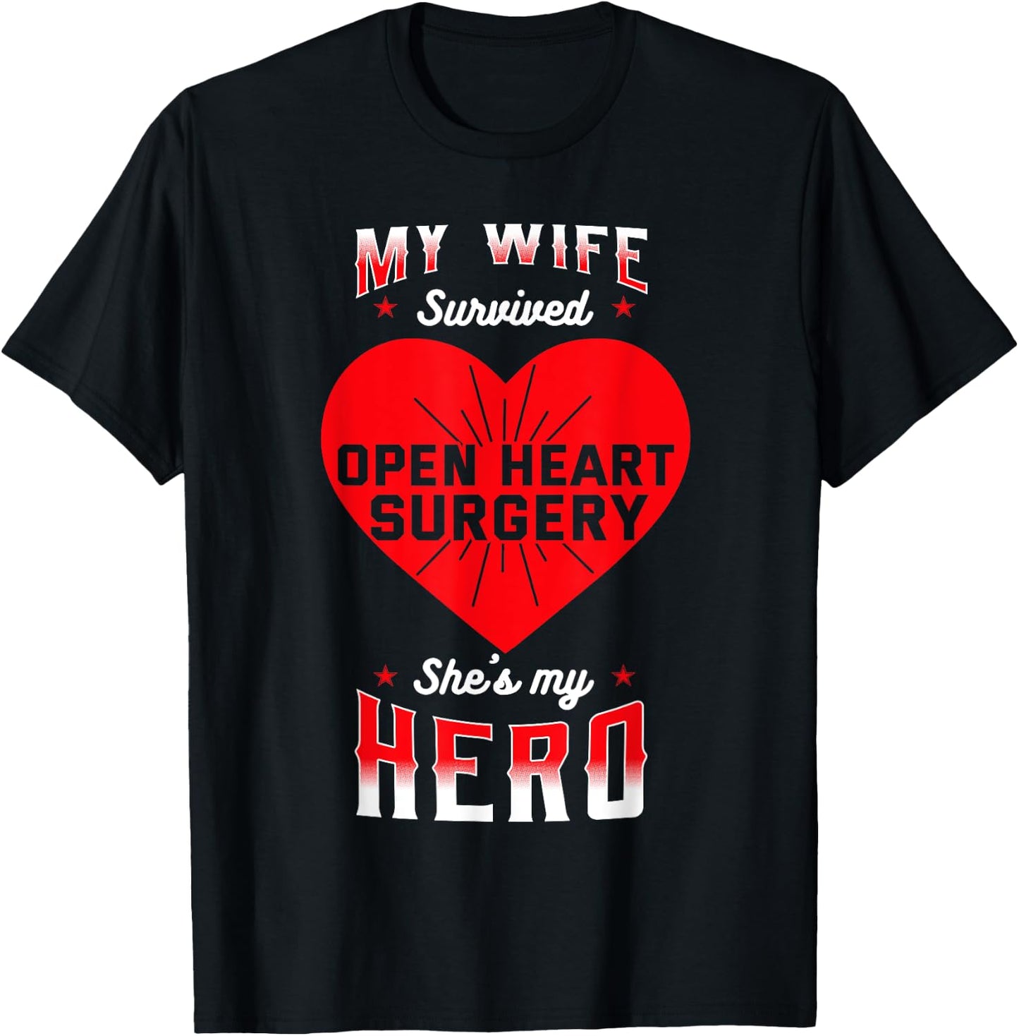 Open Heart TR Surgery Transplant CABG Congenital Patients T-Shirt - T-Shirt | Black