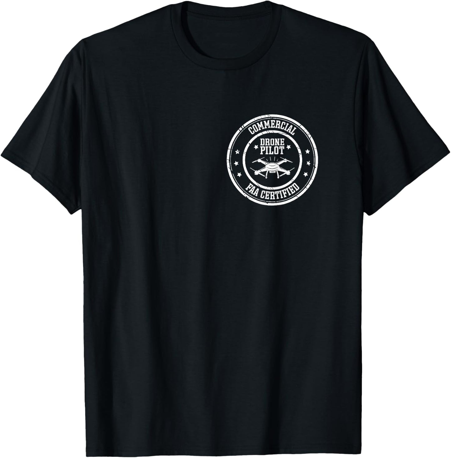 FAA Licensed & FAA Certified Commercial Drone Pilot Small T-Shirt - T-Shirt | Black