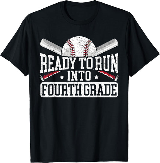 Ready To Run Into Fourth Grade First Day Of School T-Shirt - T-Shirt | Black