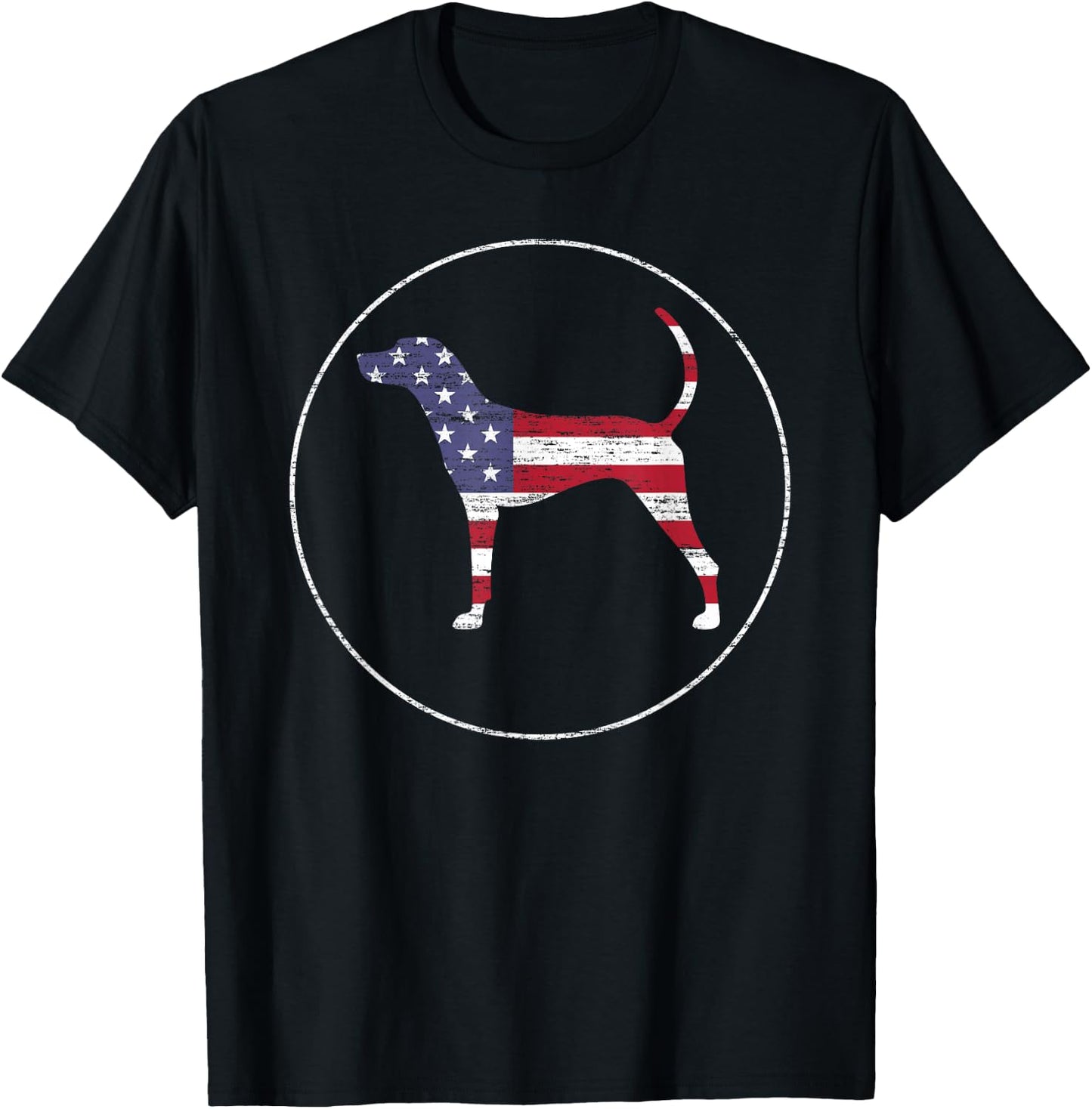 Plott Hound American Flag Patriotic Dog Owner Men T-Shirt - T-Shirt | Black