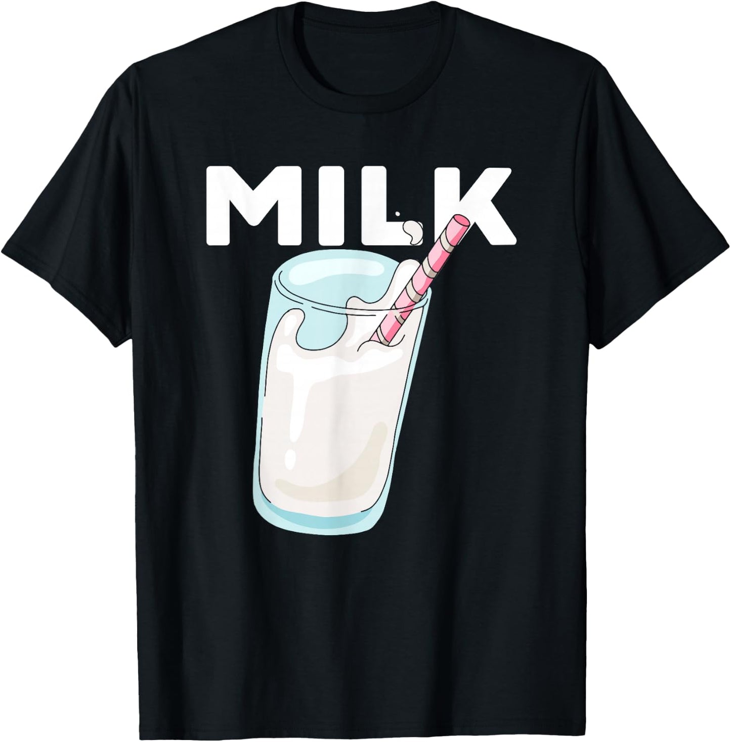 Awesome MILK Matching Milky Cookies Couples Costume Themed T-Shirt - T-Shirt | Black