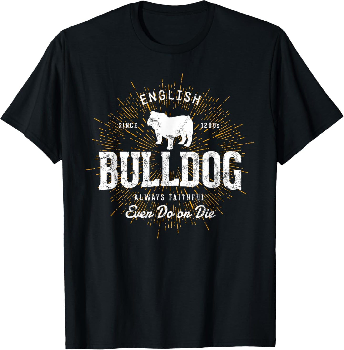 Vintage Style Retro Bulldog Men Women Kids T-Shirt - T-Shirt | Black