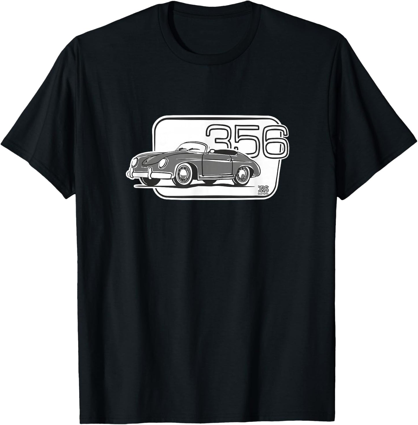 Speedster 356 Cabrio Classic Car Grey T-Shirt - T-Shirt | Black