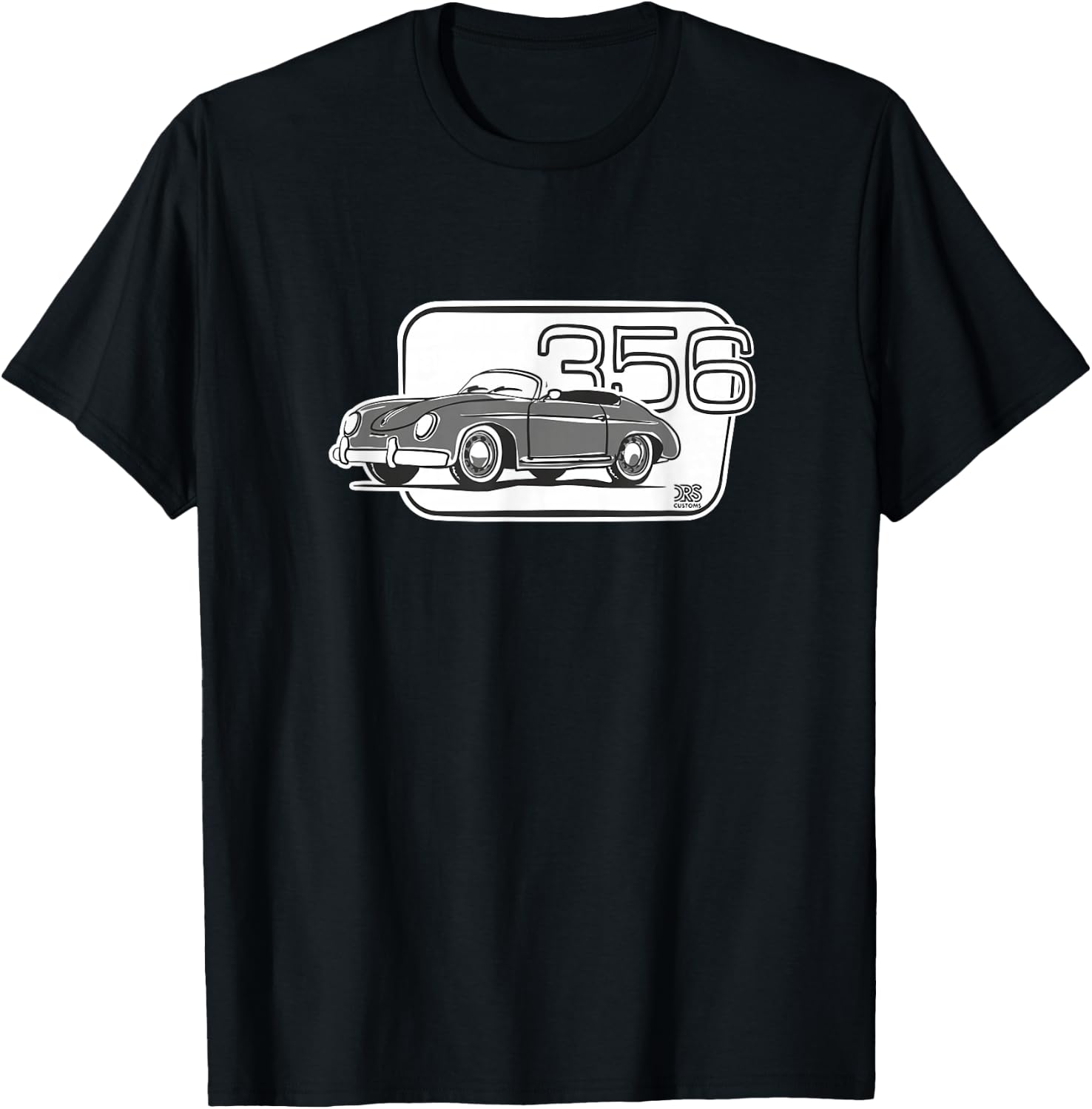 Speedster 356 Cabrio Classic Car Grey T-Shirt - T-Shirt | Black
