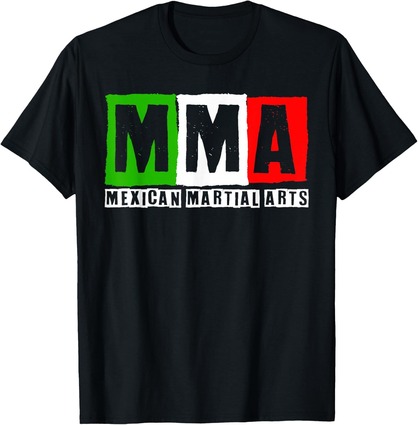 Mexican Martial Arts Combat Mexico Fighter Themed T-Shirt - T-Shirt | Black