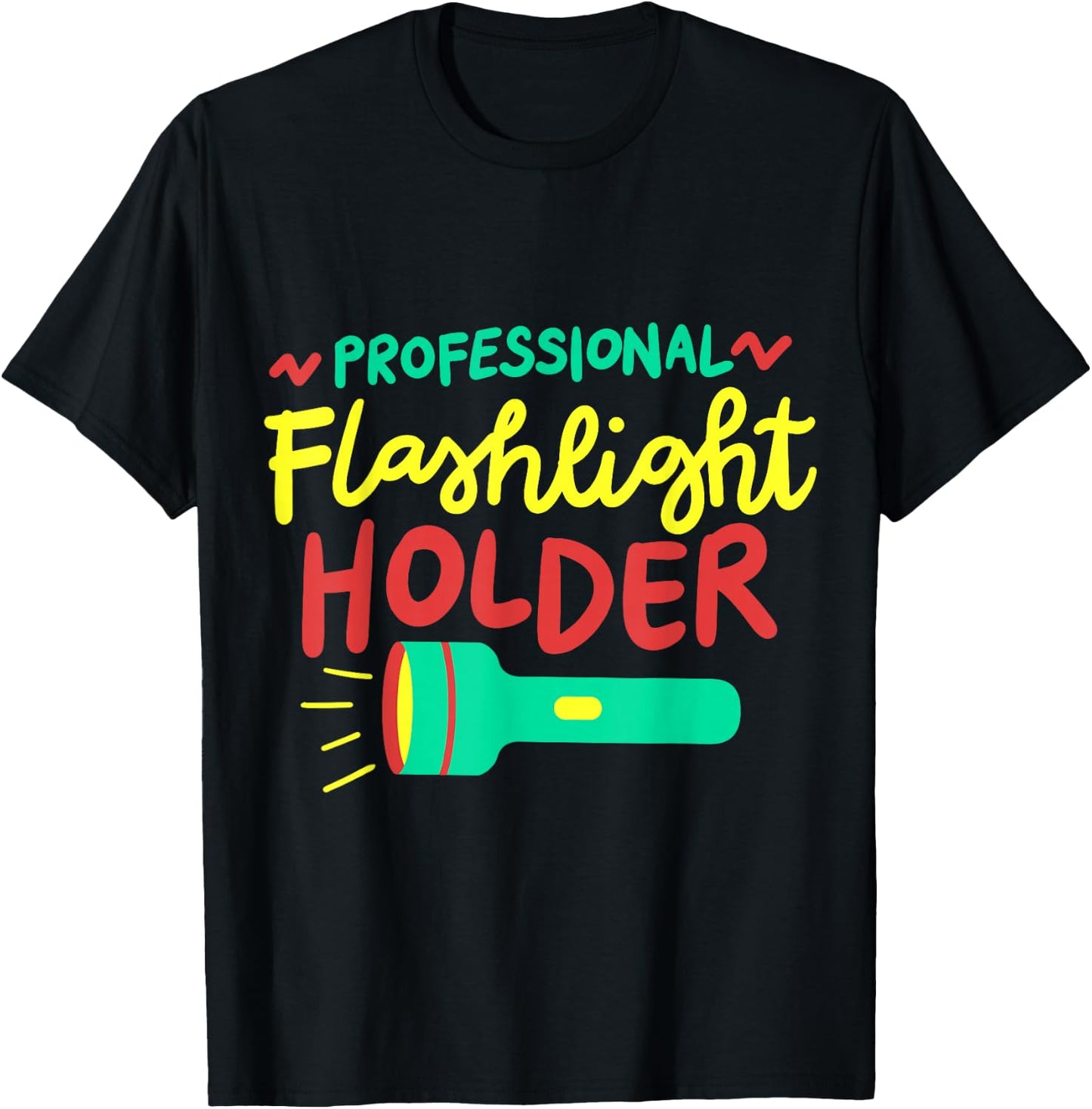 Professional Flashlight Holder T-Shirt - T-Shirt | Black
